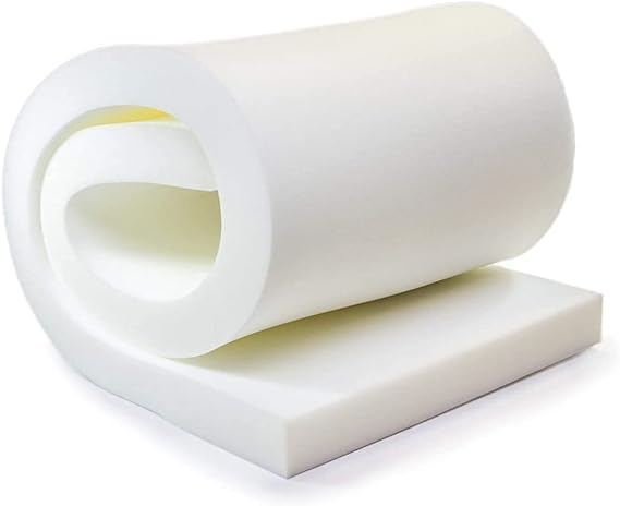 AK TRADING CO. Professional 2" Thick, 18" Wide X 72" Long Regular Density Upholstery Foam, White