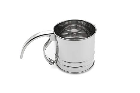 Fox Run 4652 Flour Sifter, Stainless Steel, 1-Cup