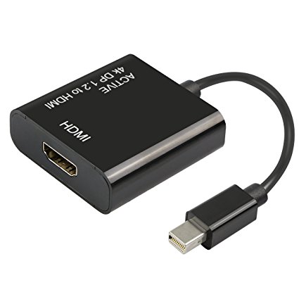 ProCIV® MiniDP to HDMI Active Adapter 4K Display/Monitor-Thunderbolt Compatible, Support Eyefinity, DisplayPort 1.2-for Apple MacBook/Air/Pro/Mini, Microsoft Surface Pro1/2/3, Google Chromebook Pixel