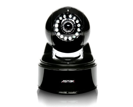 Astak Pan/Tilt Wifi IP Wireless Network Surveillance Camera with Audio, Night Vision and Remote access