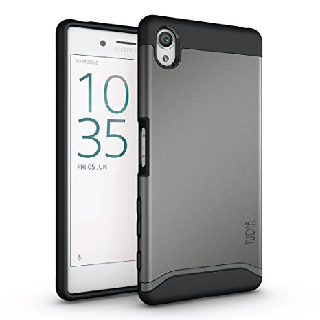TUDIA Slim-Fit MERGE Dual Layer Protective Case for Sony Xperia X (Metallic Slate)