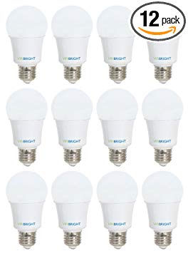 Viribright 750006-12 0006 25W Equivalent LED Light Bulb, (5W), 2700K, A19 Style, E26 Medium Base (12-Pack), Warm White, Piece