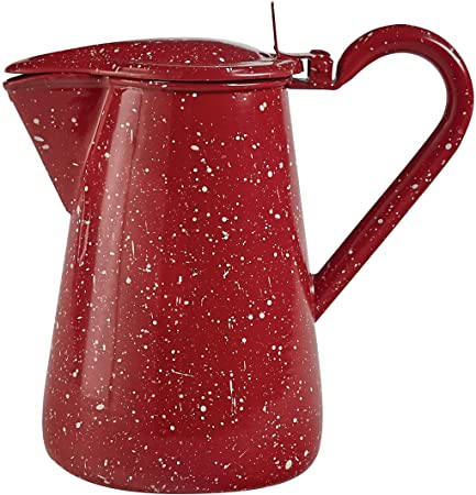 Park Designs Granite Enamelware Pitcher with Lid - Red