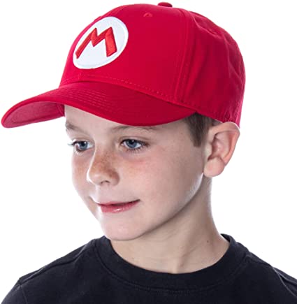 Nintendo Youth Boys Super Mario Baseball Cap, Red