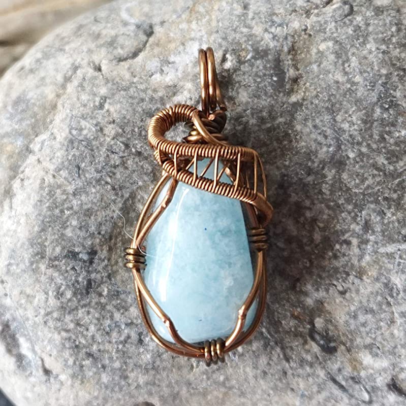 Natural Raw Blue Aquamarine Crystal Pendant - 24 inch Necklace - March Birthstone - Gift for Him and Her