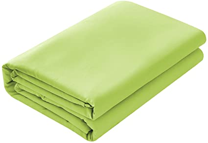 BASIC CHOICE Flat Sheet, Breathable, Extra Soft Microfiber 2000 Bedding Top Sheet - Wrinkle, Fade, Stain Resistant - Hypoallergenic - (Lime Green, Full)