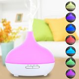 Foneso 300ml Essential Oil Diffuser Aroma Mist Humidifier with Timer Settings and Auto Shut-off