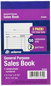Adams General Purpose Sales Books, DC3530, Case of 18