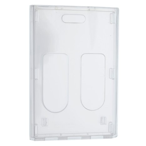 Clear Vertical Heavy Duty 2 Card Badge Holder by Specialist ID, Sold Individually