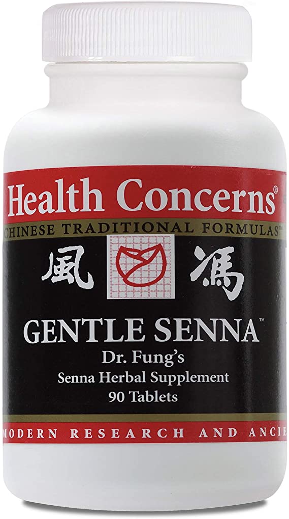 Health Concerns - Gentle Senna - Dr. Fung’s Senna Chinese Herbal Supplement - Constipation Support - with Microcos Paniculata Leaf - 90 Count