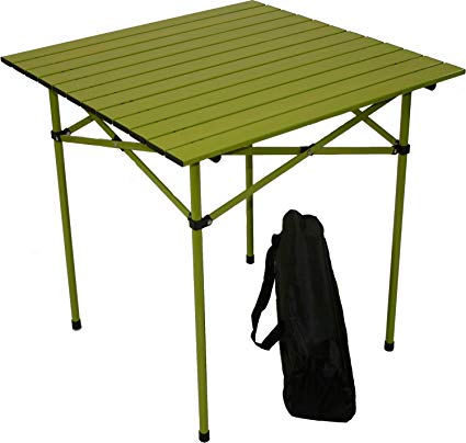 Table in a Bag TA2727G Tall Aluminum Portable Table with Carrying Bag, Green