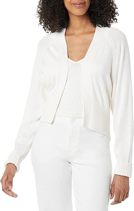 Daily Ritual Women's Ultra Soft Cardigan and Crop Top Sweater Set