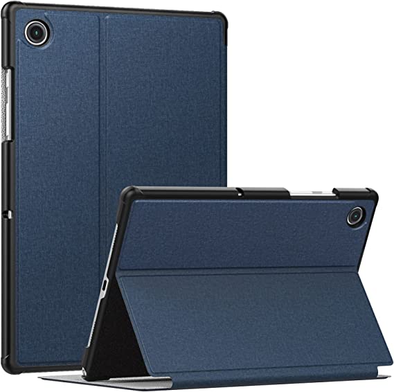 MoKo Case Fit Samsung Galaxy Tab A8 10.5 Inch 2022 [SM-X200/X205/X207], Shock Proof Stand Folio Case,Multi-Viewing Angles, Hard PC Back Cover Fit Galaxy A8 10.5 Tablet, Auto Wake/Sleep, Indigo