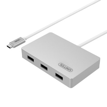 USB C Charge and Data Hub Unitek Type-C USB 31 Gen1amp Thunderbolt 3 Hub with Power Delivery for New MacBook 12-Inch Chromebook Pixel 2015 Nexus 6P 5X One Plus 2 and more Type-C supported devices