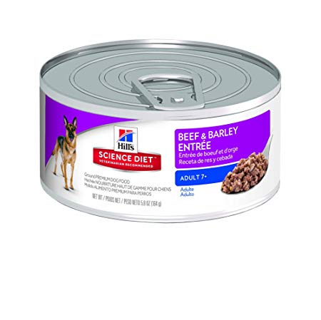 Hill'S Science Diet Senior Wet Dog Food, Adult 7  Beef & Barley Entrée Canned Dog Food, 5.8 Oz, 24 Pack