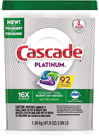 🏆Premium Pack Platinum ActionPacs Dishwasher Detergent, Fresh (92 ct.)