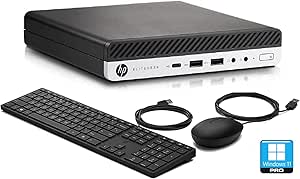 HP EliteDesk 800 G5 High-Performance Mini PC Desktop Compute, Core i7-9700T up to 4.8GHz, 16GB DDR4, 512GB SSD, Keyboard & Mouse, WiFi, Bluetooth, 4K Support, DP, Windows 11 Pro (Renewed)