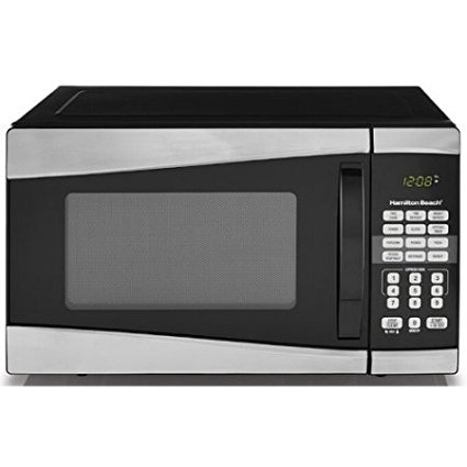 Hamilton Beach 0.9 cu ft 900W Microwave, Stainless Steel /900 watts power/10 power levels