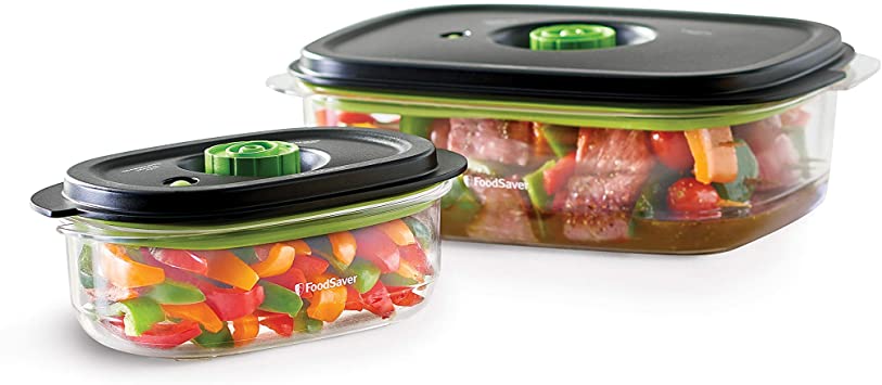 FoodSaver 2116382 Preserve & Marinate Vacuum Containers, 3, 10 Cups, Clear