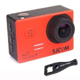 Original SJCAM SJ5000 Plus WIFI Ambarella A7LS75 16MP 15 LCD 1080P 60FPS 170 Degree Wide Angle Sport Action Camera Waterproof Cam DV Camcorder Outdoor for Bicycle Motorcycle Diving Swimming with a Free Mini SmartTmall Wrench Red