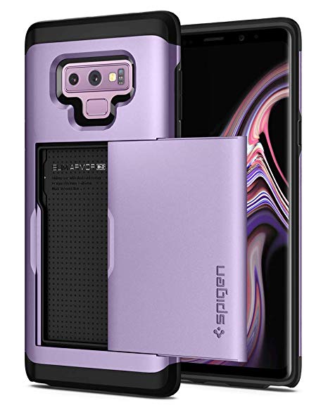 Spigen Slim Armor CS Galaxy Note 9 Case with Slim Dual Layer Wallet Design and Card Slot Holder for Galaxy Note 9 (2018) - Lavender