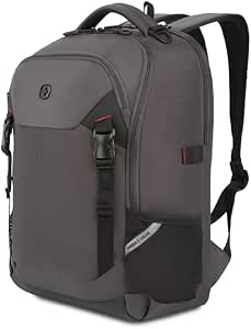 SwissGear Civic Pro Laptop Backpack, Grey, 18”x13.25”x7”