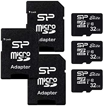 Silicon Power 32GB 3-Pack Class 10 Micro SDHC Flash Memory Card with Adapter