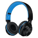 Venstone Bluetooth 40 Wireless Headphones Headsets with Build in Microphone and Volume Control Noise Cancelling with Audio Cable for Most Cellphones Iphone Laptop Bluetooth Devices Blue