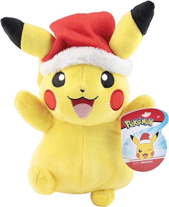 Pokémon 8" Holiday Christmas Pikachu Plush Stuffed Animal Toy - Officially Licensed - Age 2