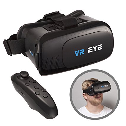 Bitmore VR EYE V2.0 VR Headset for Smartphones 4.0"-6.5" iOS/Andriod with Remote Control