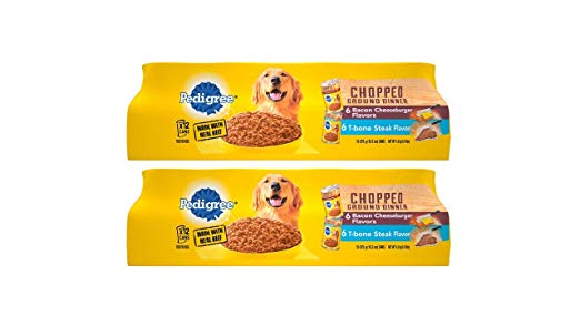 Pedigree Chopped Ground Dinner Adult Wet Dog Food, 13.2 oz. Cans