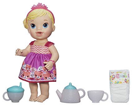 Baby Alive Lil' Sips Baby Has a Tea Party Doll (Blonde)