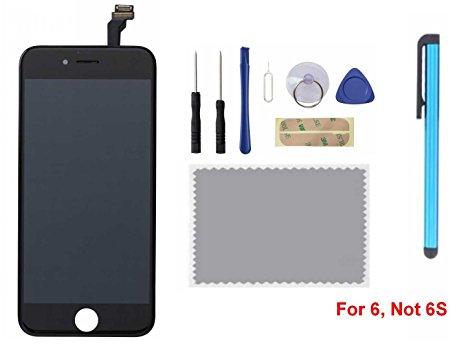 Oli & Ode Iphone Lcd Touch Screen Digitizer Frame Assembly Replacement Set 6G black