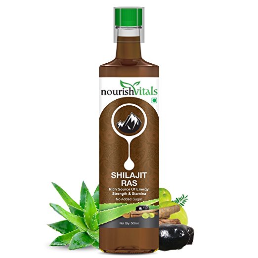 Nourish Vitals Pure Shilajit Ras Juice With Aloe Vera (Rich Source of Energy, Strength & Stamina), 500ml