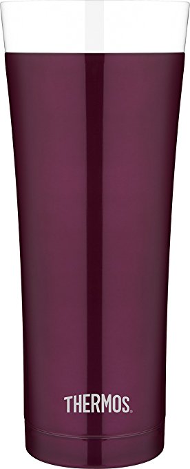 Thermos 16 Ounce Vacuum Insulated Stainless Steel Travel Tumbler, Burgundy