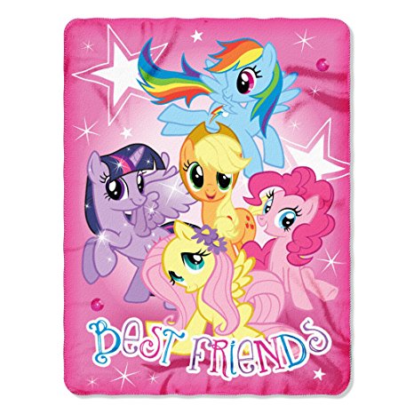 Hasbro My Little Pony, Happy Herd Printed Fleece Throw by The Northwest Company, 45 by 60"