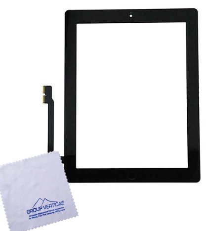 Group Vertical Black Touch Screen Display Digitizer Complete Assembly  Home Button Menu for Apple iPad 3 3rd Generation A1416 A1403 A1430