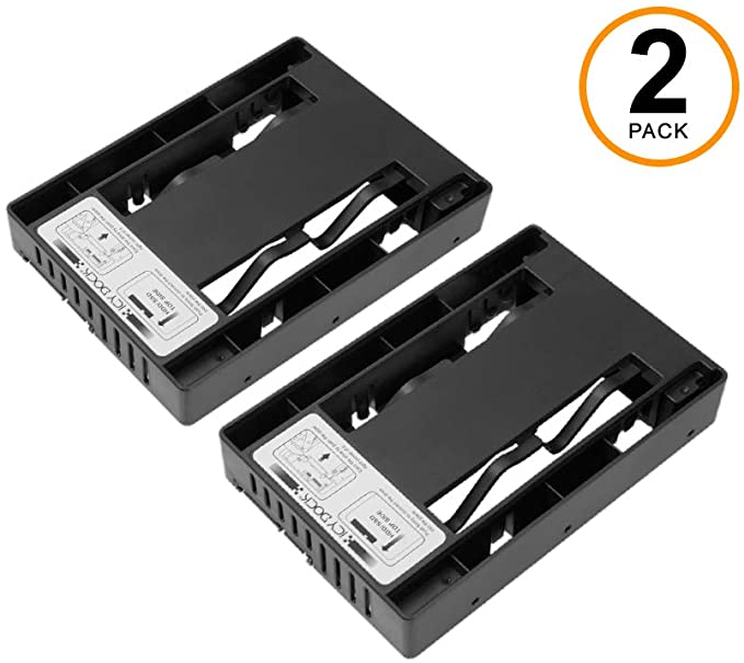 ICY DOCK Tool-Less 2.5" SATA SSD HDD to 3.5" SATA HDD Drive Bay Converter Mounting Bracket Kit Adapter - EZConvert MB882SP-1S-3B Dual (Two Units)