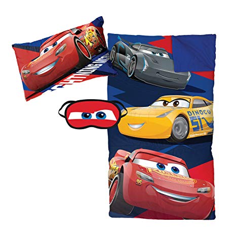 Jay Franco Disney/Pixar Cars 3"Lightning 3 Piece Plush Sleepover Set