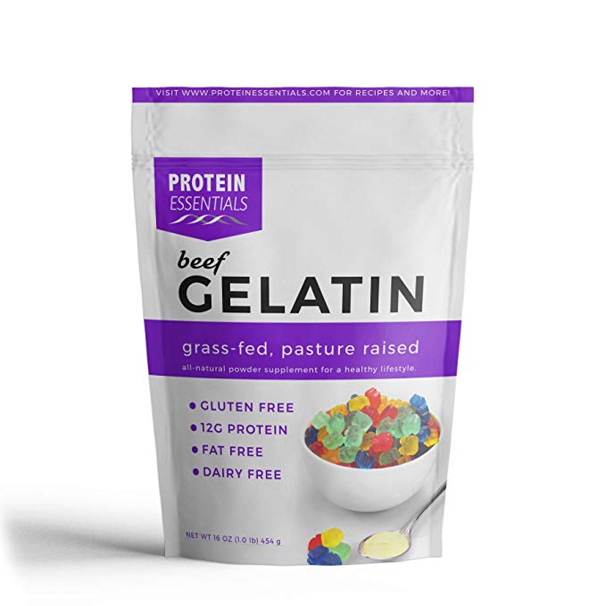 Protein Essentials Gelatin, Pasture-Raised, Grass-Fed, Non-GMO, Beef Gelatin (16 oz)