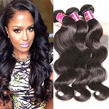 Unice Hair 14 16 18 20inch Brazilian Body Wave 4bundles 100% Real Unprocessed Virgin Human Hair Extensions Natural Black Color