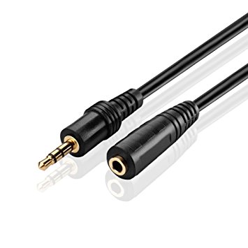 TNP AUX Headphone 3.5mm Extension Cable (6 Feet) - Male to Female Extender Audio Auxiliary Jack Adapter Wire Cord Plug Connector for iPhone iPod iPad, Smartphone Tablet, Home Car Speaker System