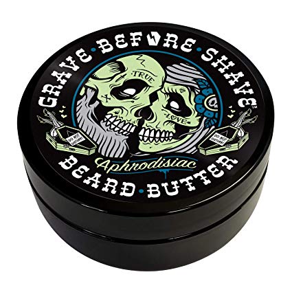 GRAVE BEFORE SHAVE Leather/Cedar-Wood Scent Beard Conditioning Butter 4 oz.