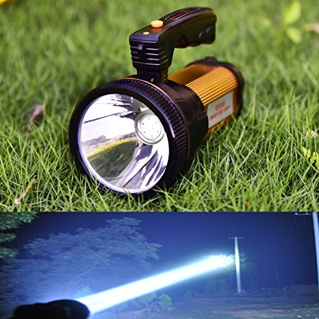 Odear Super Bright Torch Searchlight Handheld Portable LED Spotlight 6000 Lumens USB Rechargeable Multi-function Flashlight Outdoor Long Shots Lamp