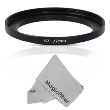 Goja 67-77MM Step-Up Adapter Ring 67MM Lens to 77MM Accessory  Premium MagicFiber Microfiber Cleaning Cloth