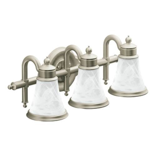 Moen YB9863BN Waterhill Three Globe Bath Light Brushed Nickel