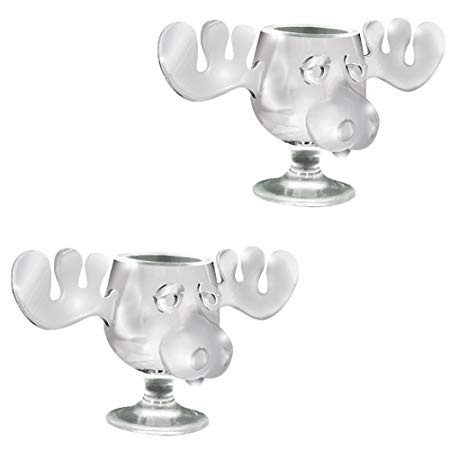 (Set/2) Lampoon's Christmas Vacation Walley World Moose Head Shot Glasses