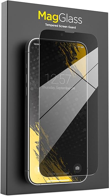 MagGlass Privacy  Designed for iPhone 14 Pro Max Privacy Screen Protector Glass (Case Compatible) Anti-Spy Full Coverage Tempered Display Guard (Retail Packaging)