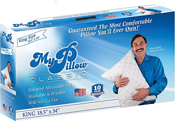 My Pillow Classic Series Bed Pillow (King, Most Firm) Available in 4 Loft Levels