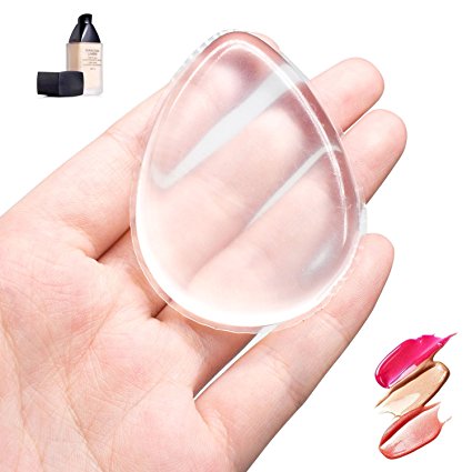 Sunmore Clear Silicone Makeup Sponge,SiliSponge Applicator Blender for all Liquid Foundation Cream